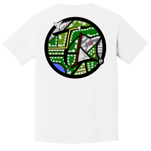 Threadzlocos Mini Map White T-Shirt