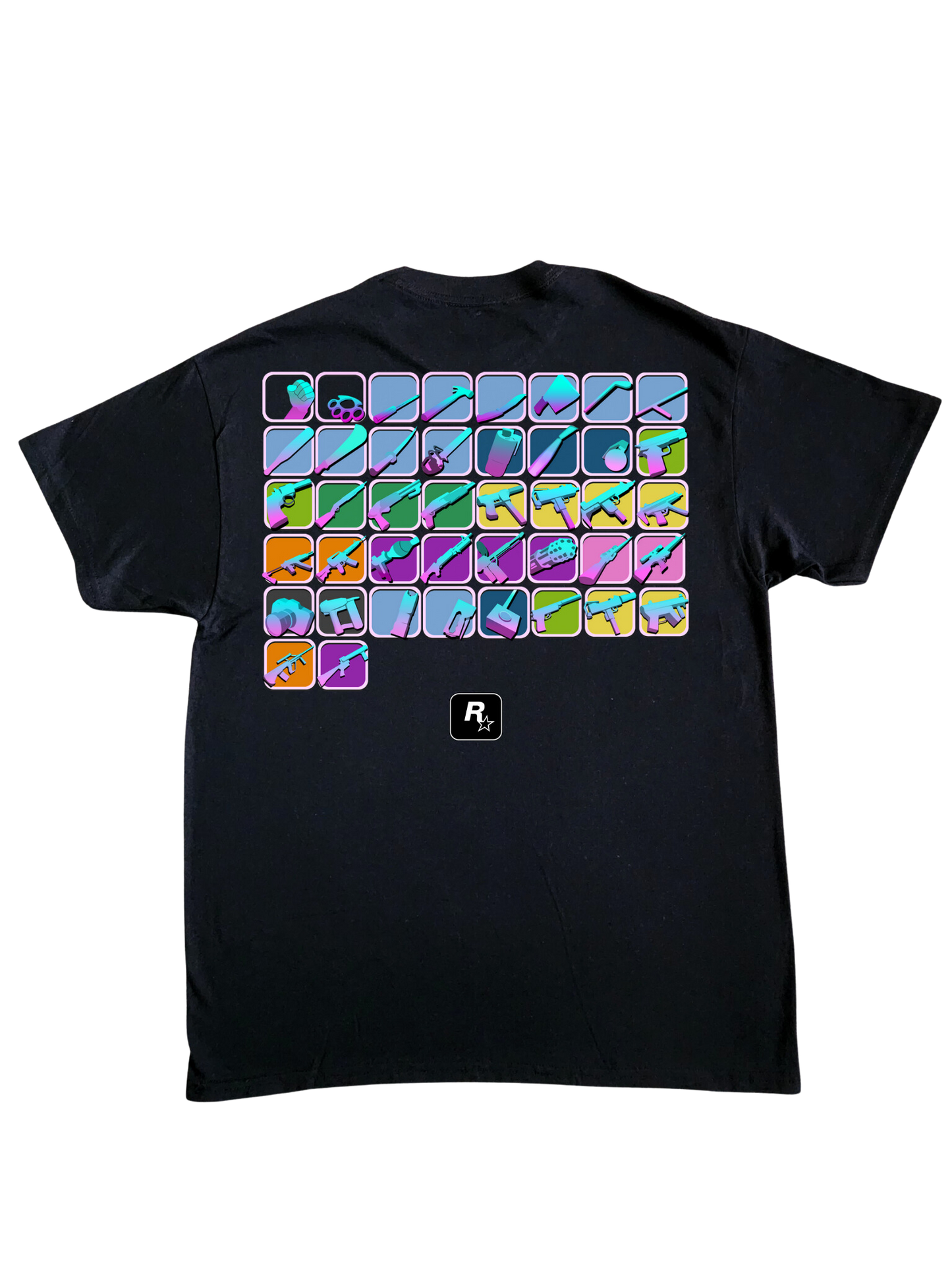 Threadzlocos Vice City loadout Black T-shirt